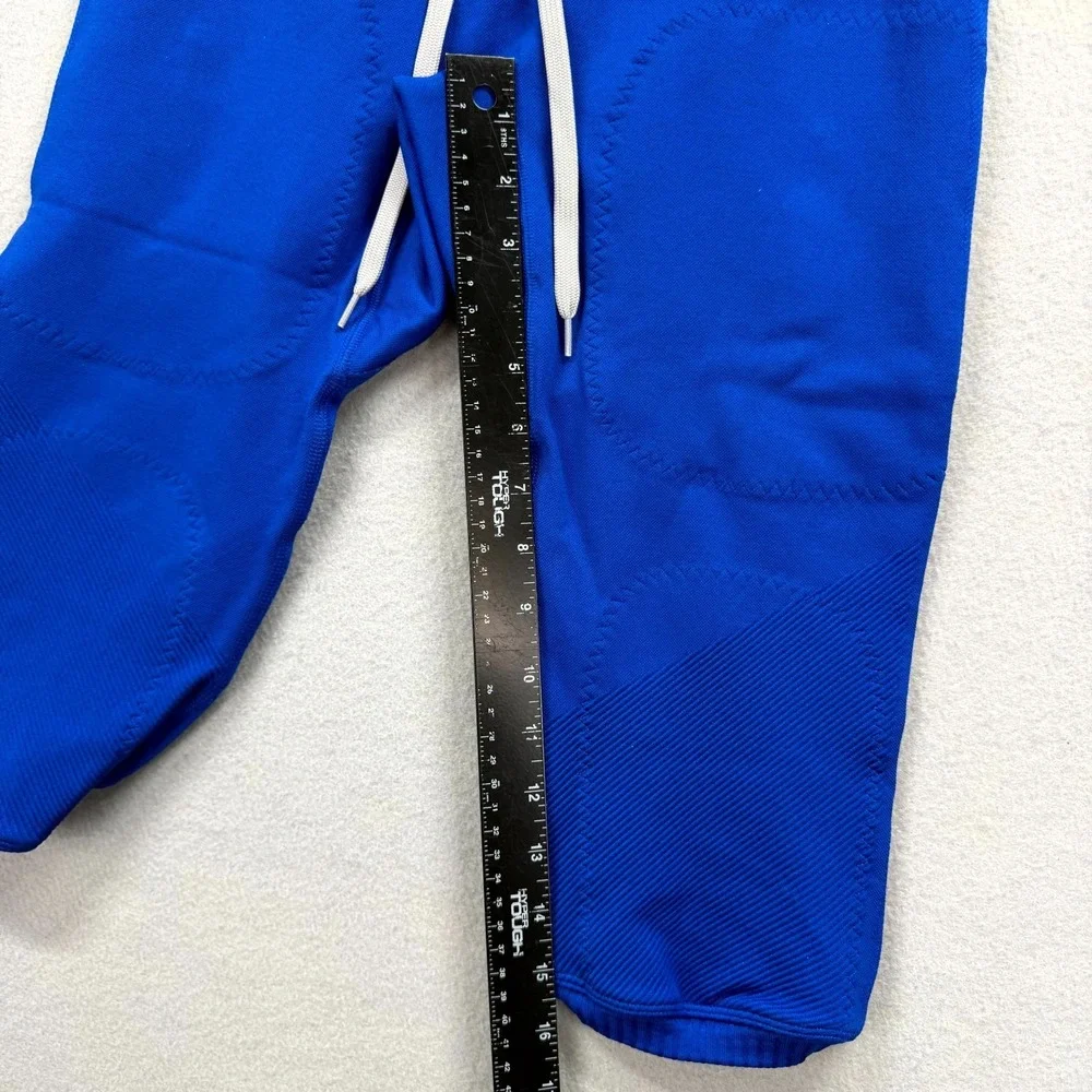 Adidas Integrated Football Pants Mens XL Fits 28x16* Blue Crop Drawstring Waist